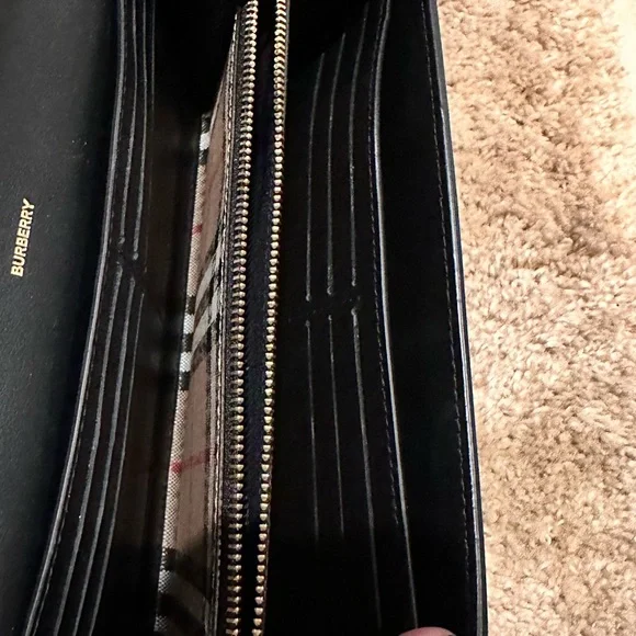 Burberry Check and Leather Wallet with Removable Strap - Picture 7 of 8